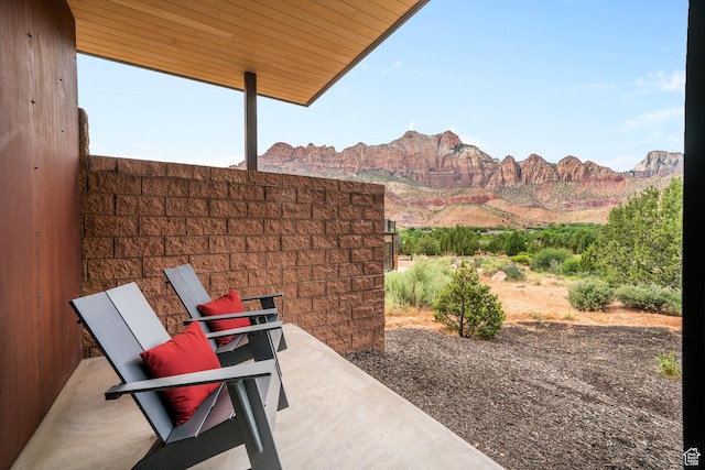 112 Canyon Cv, Springdale, UT 84767 - view of patio / terrace with a mountain view