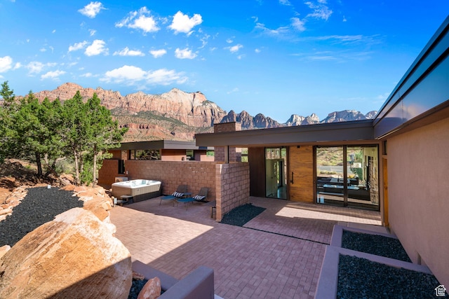 112 Canyon Cv, Springdale, UT 84767 - view of patio with a mountain view