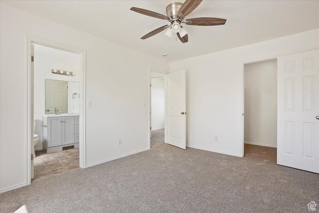 42 W 1980 S, Clearfield, UT 84015 - unfurnished bedroom with a walk in closet, baseboards, ensuite bath, and carpet floors