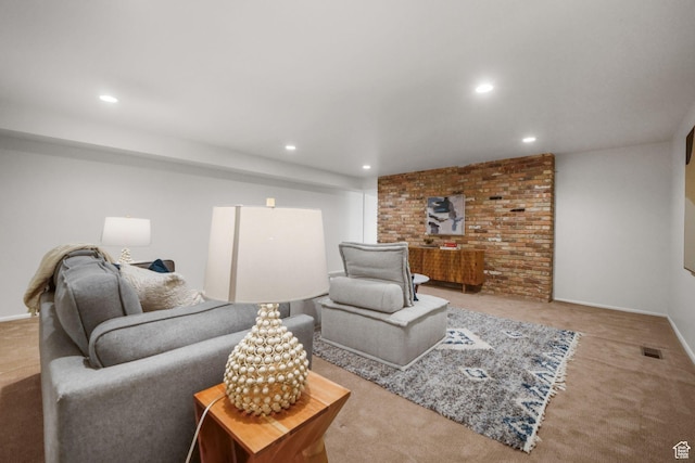 813 N Northview Dr E, Salt Lake City, UT 84103 - carpeted living area featuring recessed lighting and visible vents