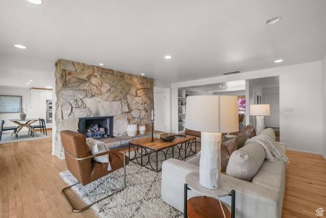 813 N Northview Dr E, Salt Lake City, UT 84103 - living area with recessed lighting, visible vents, and wood finished floors