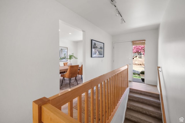 813 N Northview Dr E, Salt Lake City, UT 84103 - stairs featuring track lighting and baseboards