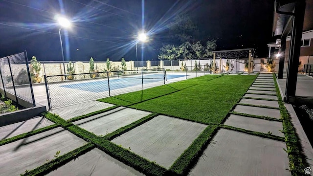 13327 S Bullitt Ln, Draper, UT 84020 - exterior space featuring a tennis court and fence