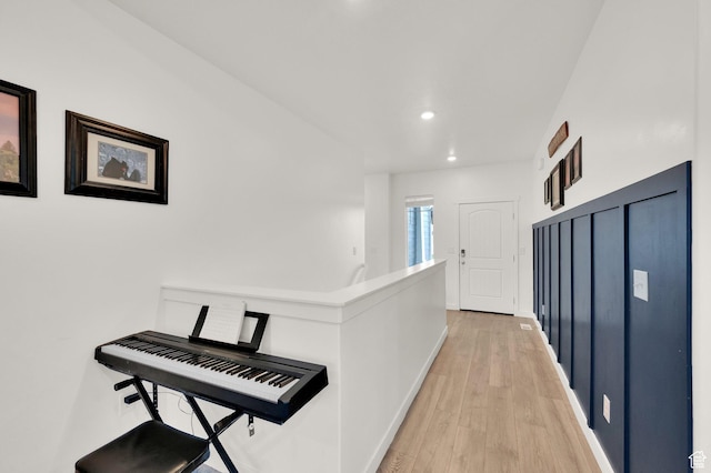 1131 S Red Cliff Dr, Santaquin, UT 84655 - hallway with light wood-style floors, recessed lighting, and baseboards