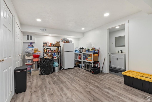3902 W 4955 S, Taylorsville, UT 84129 - game room with visible vents, light wood-style floors, and recessed lighting