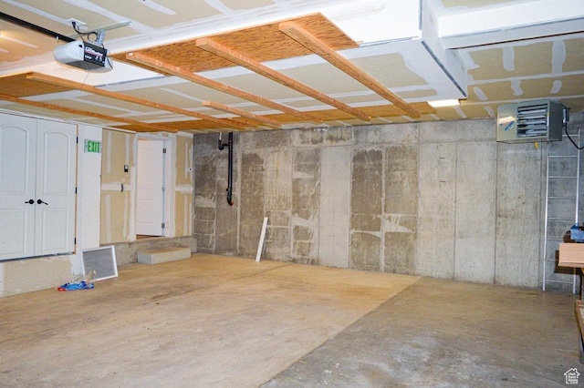 5859 E Ashley Creek Rd S, Vernal, UT 84078 - garage with a garage door opener and a heating unit