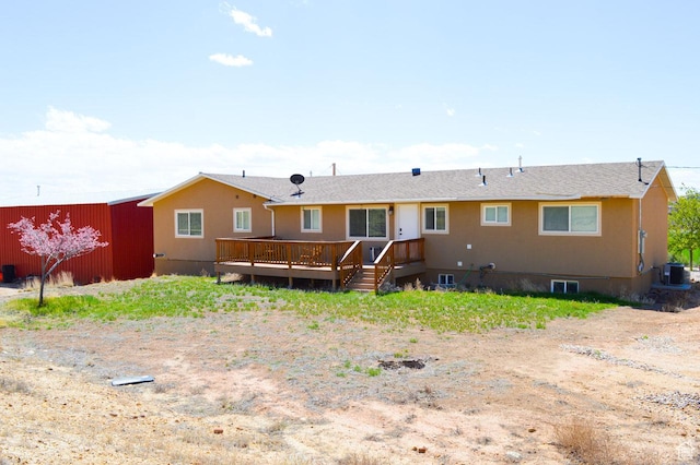 5859 E Ashley Creek Rd S, Vernal, UT 84078 - rear view of property featuring a deck and cooling unit