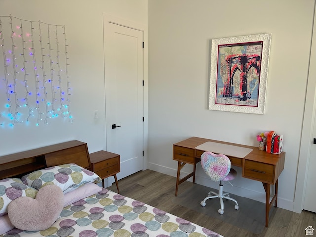889 S Winter Ln, North Salt Lake, UT 84054 - bedroom featuring baseboards and wood finished floors