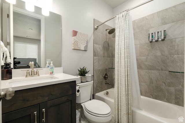 1427 N Rustico Dr, Washington, UT 84780 - full bathroom featuring shower / tub combo, toilet, and vanity