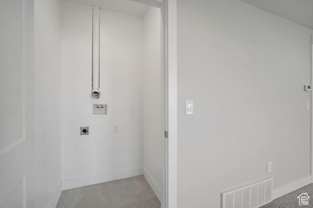 2275 E Meadowlark Ln N, North Logan, UT 84341 - laundry room with electric dryer hookup, visible vents, baseboards, hookup for a washing machine, and laundry area