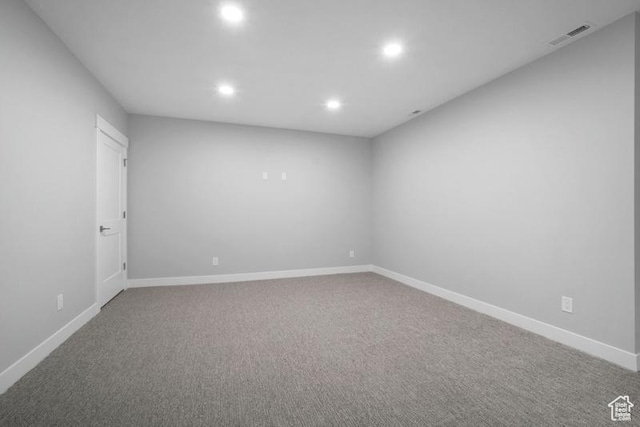 2275 E Meadowlark Ln N, North Logan, UT 84341 - spare room with visible vents, recessed lighting, carpet floors, and baseboards
