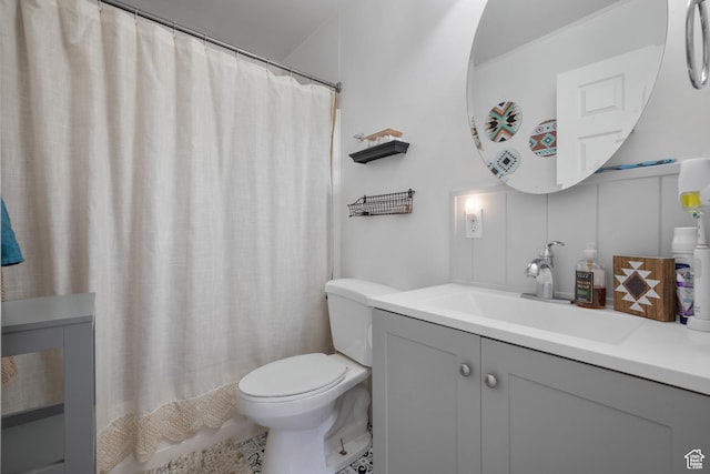 501 Valley View Dr, Tooele, UT 84074 - bathroom with toilet, a shower with curtain, and vanity