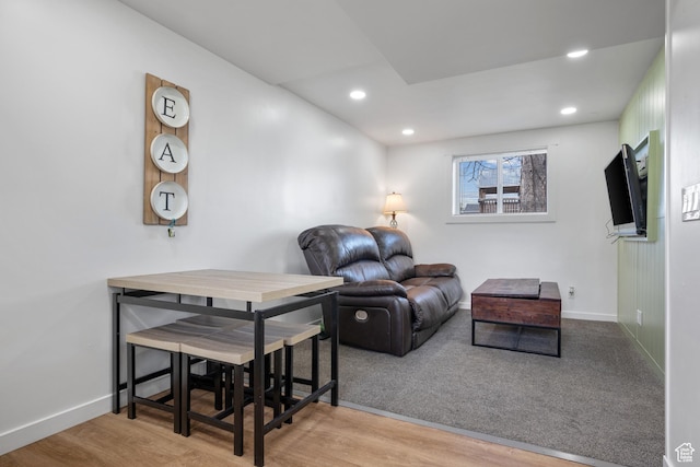 501 Valley View Dr, Tooele, UT 84074 - living room with recessed lighting, wood finished floors, and baseboards