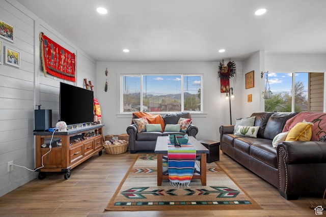 501 Valley View Dr, Tooele, UT 84074 - living room with recessed lighting, wood finished floors, and plenty of natural light