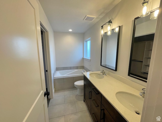 884 W Factory St, Garland, UT 84312 - full bath featuring a bath, tile patterned flooring, a sink, and visible vents