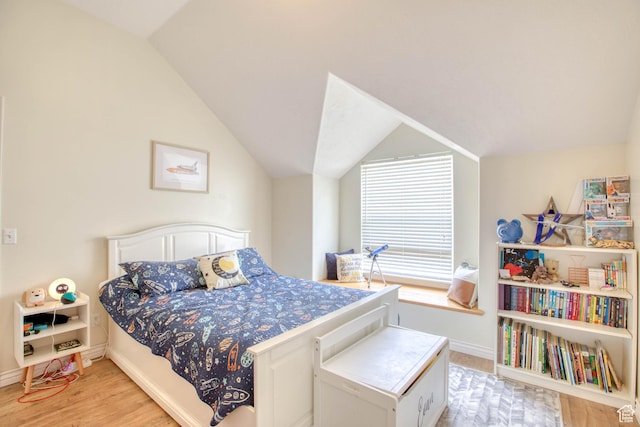431 W 3460 N, Erda, UT 84074 - bedroom with light wood-style floors, vaulted ceiling, and baseboards