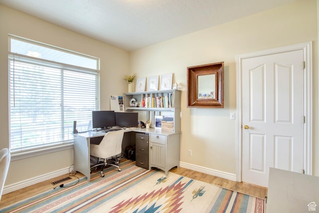 431 W 3460 N, Erda, UT 84074 - office with visible vents, light wood finished floors, and baseboards
