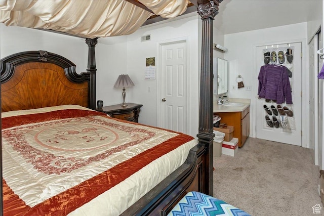1381 W Beacon Hill Dr S, Taylorsville, UT 84123 - bedroom with carpet and a sink