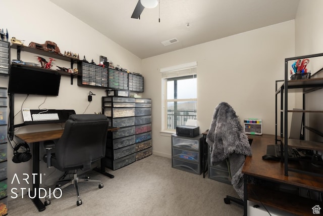 1004 N 1090 W Unit 401, Orem, UT 84057 - carpeted office space with a ceiling fan, vaulted ceiling, and baseboards
