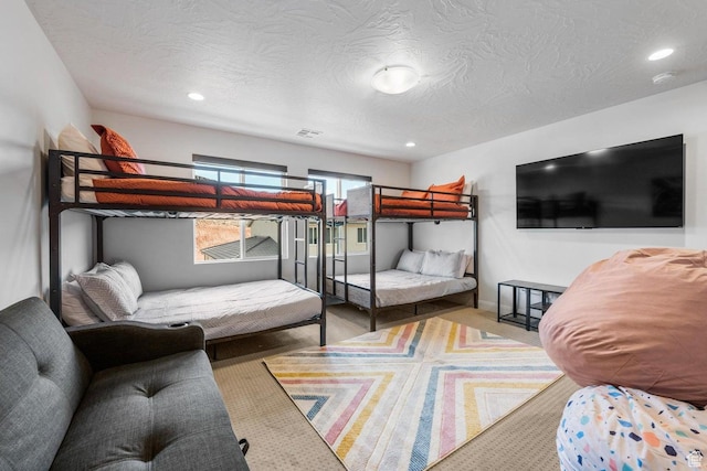 1378 N Marfil Way, Washington, UT 84780 - bedroom with recessed lighting, a textured ceiling, visible vents, and baseboards