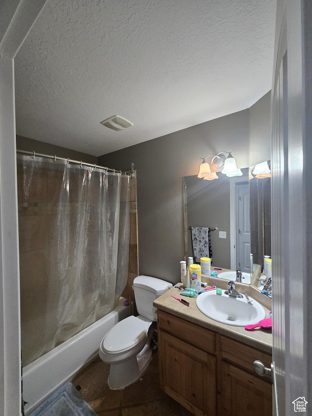 5564 S Yellow Fin Way W, Murray, UT 84107 - full bath with toilet, a textured ceiling, visible vents, and vanity