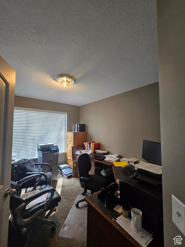 5564 S Yellow Fin Way W, Murray, UT 84107 - carpeted office with a textured ceiling
