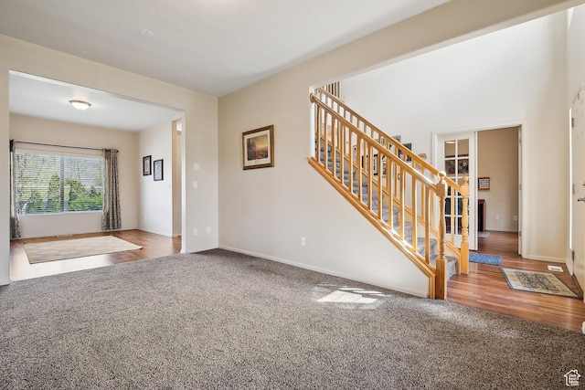 1030 S Barley Ln, Kaysville, UT 84037 - carpeted entryway with baseboards and stairs