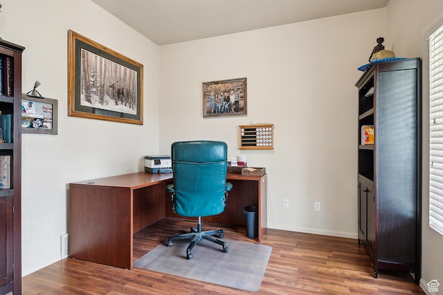 1030 S Barley Ln, Kaysville, UT 84037 - office with baseboards and wood finished floors