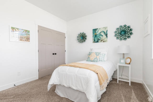 1076 E 300 S, Smithfield, UT 84335 - bedroom featuring baseboards, carpet, and a closet
