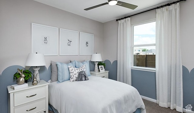 2074 S 3940 W Unit 11, Taylor, UT 84401 - carpeted bedroom featuring baseboards and a ceiling fan