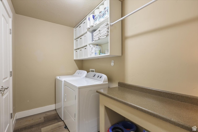 2153 N Springtime Dr, Saratoga Springs, UT 84045 - laundry area with separate washer and dryer, laundry area, wood finished floors, and baseboards
