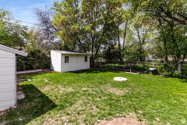 263 N 100 E, Springville, UT 84663 - view of yard with a storage shed, an outbuilding, and a fenced backyard