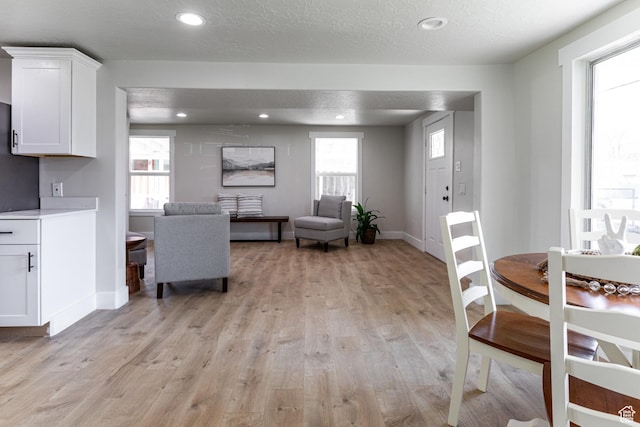 263 N 100 E, Springville, UT 84663 - living room featuring baseboards, light wood-type flooring, and recessed lighting