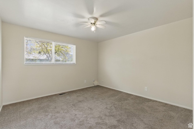 985 S 600 W, Provo, UT 84601 - carpeted spare room with visible vents, ceiling fan, and baseboards