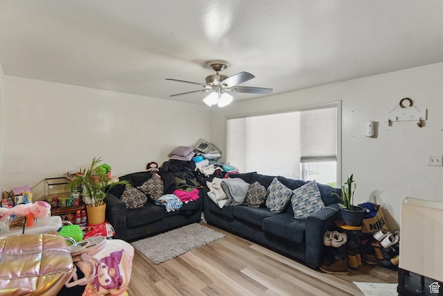 985 S 600 W, Provo, UT 84601 - living area with a ceiling fan and light wood finished floors