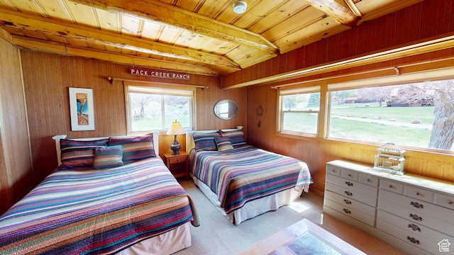 315 Abbey Rd, Moab, UT 84532 - bedroom featuring wood ceiling and wood walls