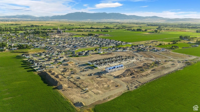 aerial view featuring a mountain view