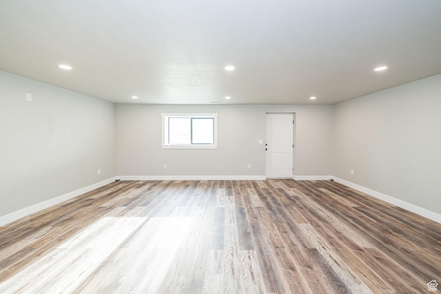 9568 N 5600 W, Elwood, UT 84337 - basement featuring wood finished floors, recessed lighting, and baseboards