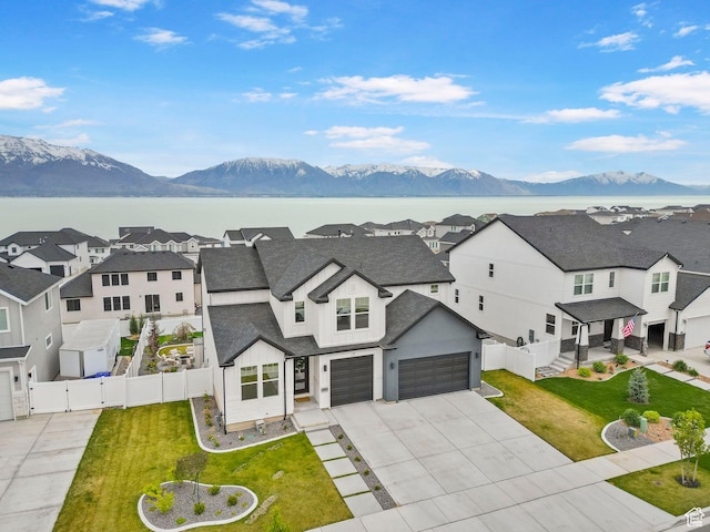 2862 S Preening Way, Saratoga Springs, UT 84045 - birds eye view of property featuring a mountain view and a residential view