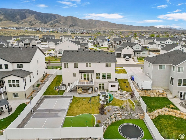2862 S Preening Way, Saratoga Springs, UT 84045 - drone / aerial view featuring a mountain view and a residential view