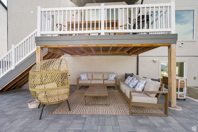 2862 S Preening Way, Saratoga Springs, UT 84045 - view of patio with stairway and an outdoor hangout area