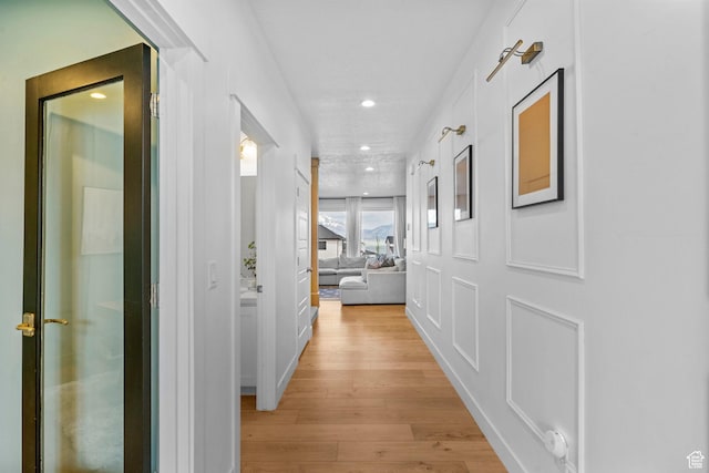 2862 S Preening Way, Saratoga Springs, UT 84045 - hallway featuring light wood-type flooring and recessed lighting