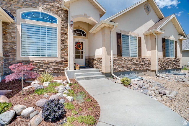 676 S 620 E, Heber City, UT 84032 - property entrance featuring stone siding and stucco siding