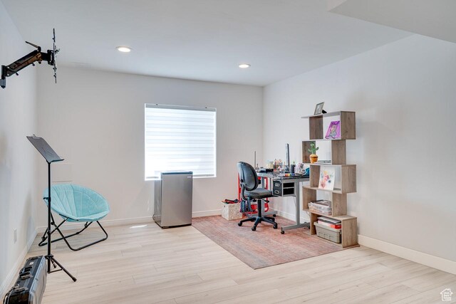 676 S 620 E, Heber City, UT 84032 - home office featuring wood finished floors, recessed lighting, and baseboards
