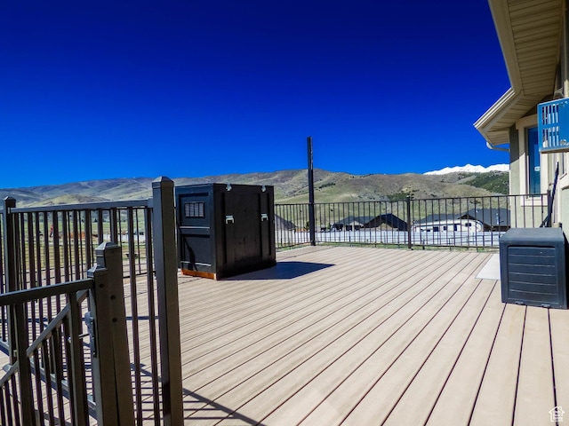 4718 E Cougar Run S, Ut, UT 84629 - wooden deck featuring a mountain view