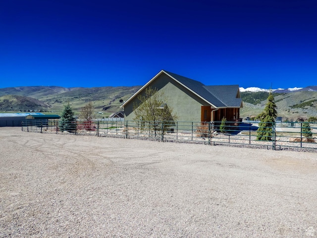 4718 E Cougar Run S, Ut, UT 84629 - view of home's exterior featuring a mountain view, a rural view, and an exterior structure