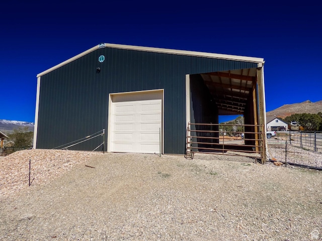 4718 E Cougar Run S, Ut, UT 84629 - detached garage featuring a mountain view