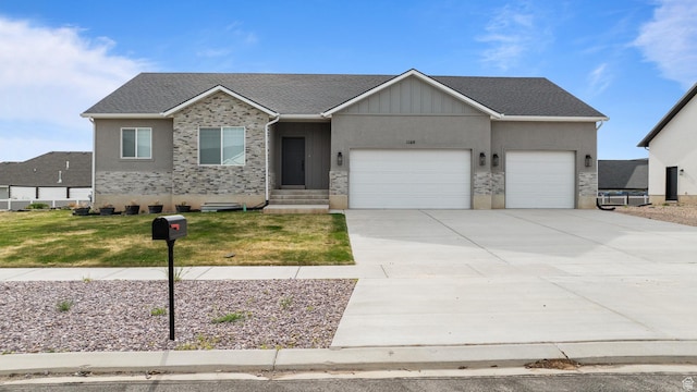 1169 N 200 E, Nephi, UT 84648 - single story home featuring driveway, a front yard, a shingled roof, and an attached garage
