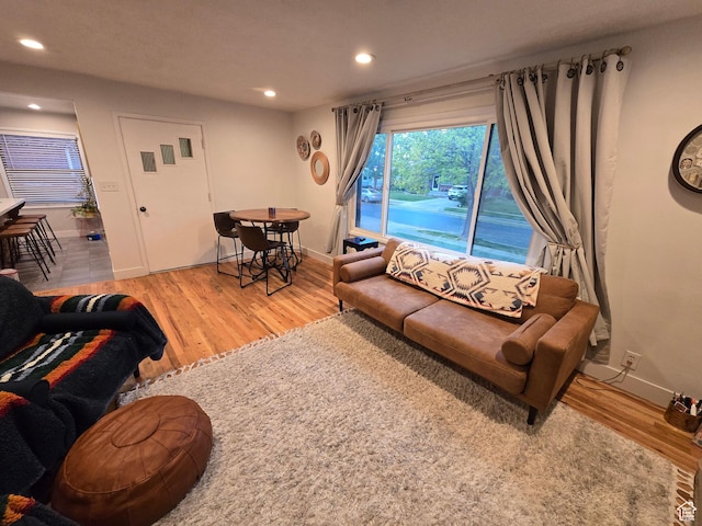 5841 S 129 W, Murray, UT 84107 - living room with recessed lighting, baseboards, and wood finished floors