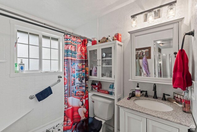 3168 W 1300 N, Clinton, UT 84015 - full bath with curtained shower, toilet, and vanity
